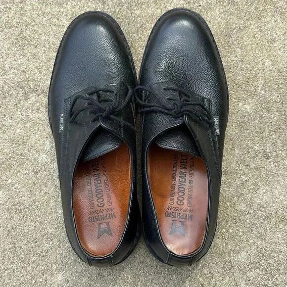 Mephisto Air Relax Marlon Goodyear Welt Black Pebble Grain Men’s Sz 10.5 - Picture 4 of 12